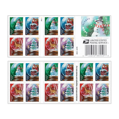 🎁 [US Free Shipping]🎁 Snow Globes Forever Stamps 2023
